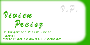 vivien preisz business card